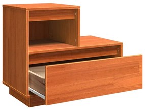 Éjjeliszekrény fiókkal Viaszbarna 60 x 34 x 51 cm Tömör fenyőfa