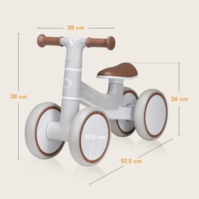 Lionelo - VILLY futóbicikli, bézs latte