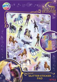 Unikornis Akadémia Magic csillámos matricás album 8 ív