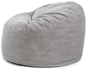 Világosszürke kordbársony gyerek babzsákfotel Om 85 – SLOWDOWN