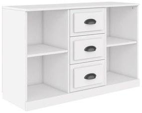fehér szerelt fa tálalószekrény 104,5 x 35,5 x 67,5 cm