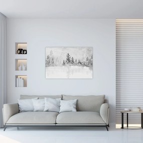 Kép - Szarvas a tónál (90x60 cm)