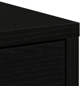 fekete tölgy komód fiókokkal és ajtókkal 73x31x90 cm