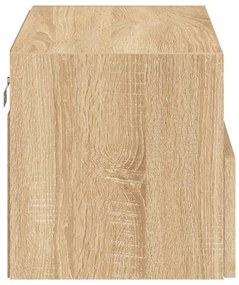 sonoma tölgy színű szerelt fa fali TV-szekrény 60 x 30 x 30 cm