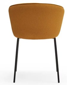 Mustársárga kárpitozott étkezőfotel szett 2 db-os Add – Teulat