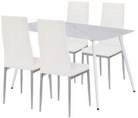 Renton 4+1 étkező garnitúra fehér-szürke