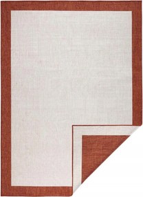 Teraszszőnyeg 160x230cm,barna krémszínű kétoldalas lapos szövésű zsinóros