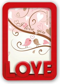 Képkeret 10x15 piros Love felirattal