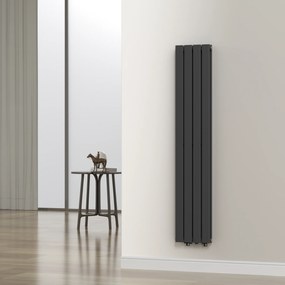 [neu.haus] Kétrétegű design radiátor Nore fekete 160x30cm, 1006W