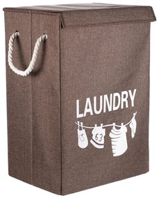 LAUNDRY szennyeskosár 40 x 30 x 60, barna