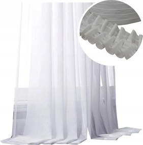 Fátyolfüggöny Kész Fátyolfüggöny fehér szalaggal 400x240 cm magas