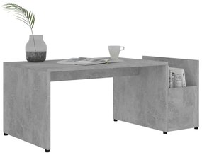Betonszürke szerelt fa dohányzóasztal 90 x 45 x 35 cm