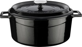 Öntöttvas mini fazék kerek 10 cm fekete