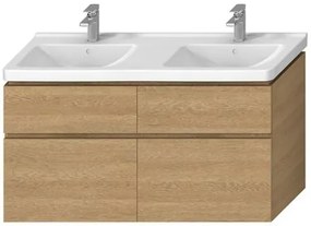 Fürdőszobaszekrény mosdó alá Jika Cubito 128x68,3x46,7 cm tölgyfa H40J4274025191
