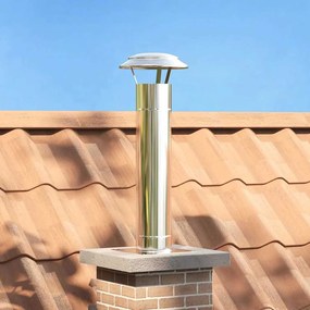 Kémény Kiterjesztés Ezüst 25 x 25 x 82 cm Rozsdamentes acél