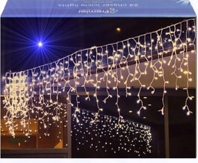 Jégcsap 300 Led Függöny Kültéri Lámpa IP44 Fehér Meleg+ Hideg Vaku 13M