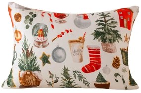 Mikroszálas párnahuzat FESTIVE MAGIC 70x90 cm, fehér