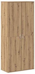 Highboard Kézműves Tölgy 80x39x178 cm Mérnöki Fa