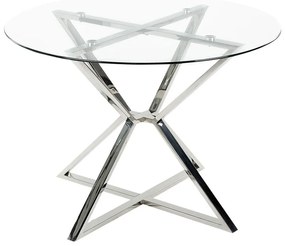 Ezüst kerek étkezőasztal ⌀ 105 cm BOSCO Beliani