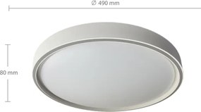Brilagi-LED Dimmelhető lámpatest NANCI LED/60W/230V 3000–6500K átm. 49 cm ezüst + távirányító