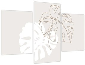 Kép - Line art monstera N⁰2 (90x60 cm)