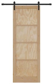 Csúszóajtó Természetes és fekete 83 x 232 cm