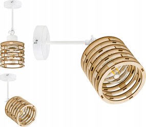 Lámpa Fali lámpa mozgatható loft Rugó Fa