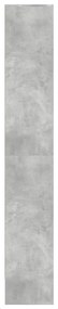 betonszürke szerelt fa magasszekrény LED-ekkel 69x32,5x200 cm