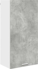 vidaXL Függő szekrény Beton szürke és fehér 50 x 31 x 100 cm Faanyag