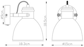Globo 54018-1S - Fali spotlámpa WIHO 1xE27/40W/230V