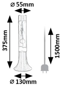 Rabalux 76026 - LED Lávalámpa POPPILOL LED/25W/230V