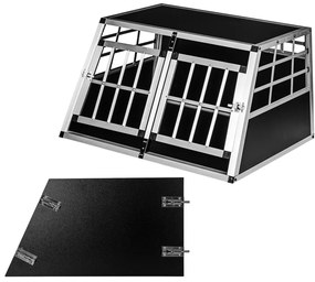PETSTUFF® Kutyaszállító box L 89 × 69 × 50 cm MDF ALU 90°
