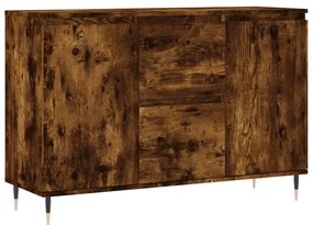 füstös tölgy színű szerelt fa tálalószekrény 101,5 x 35 x 70 cm