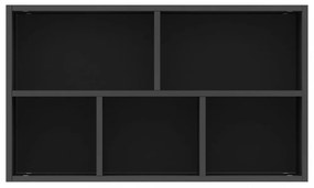fekete szerelt fa könyv-/tálalószekrény 50 x 25 x 80 cm