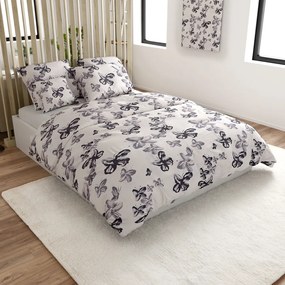 BLACK BUTTERFLY krém mikroszálas ágyneműhuzat Ágyneműhuzat mérete: 2 db 70 x 80 cm | 160 x 200 cm