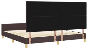 Ágykeret Sötétbarna 200x200 cm-es Szövet