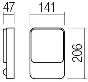 Redo 90128 - LED kültéri fali lámpa COLIN LED/9W/230V 4000K IP54 fehér