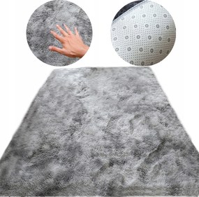 Szőnyeg 180x300 cm, Bcf anyag, luxus változat, puha, szürke színben