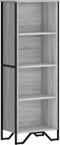 vidaXL szürke sonoma színű szerelt fa könyvespolc 50 x 31 x 137,5 cm