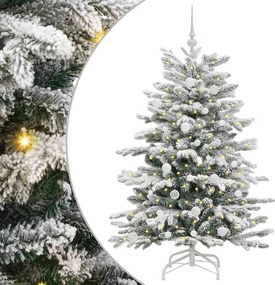 vidaXL Műanyag Hajtogatós Karácsonyfa Fehér 150 cm PE és PVC