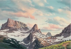 Flizelina Dekoratív Fotótapéta Hálószobába Hegyi panoráma 208x146 Ragasztó