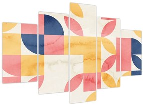 Kép - Absztrakció retro mintákkal (150x105 cm)