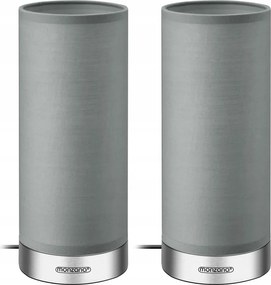 2 x Asztali Lámpa Érintőképernyős Szürke