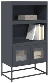 Highboard antracit 68x39x123 cm Acél