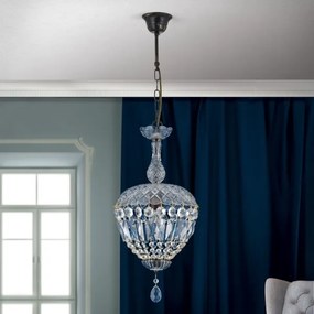 Orion HL 6-1498/1 - Kristály csillár láncon ARILA 1xE27/60W/230V barna/patinás