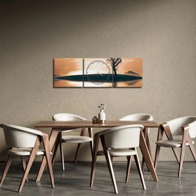 Egy fa képe egy szigeten (órával) (90x30 cm)