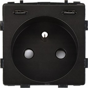 Modul Aljzat Gyorstöltő Usb C C Fekete Érintkezők 1F 4A 20W