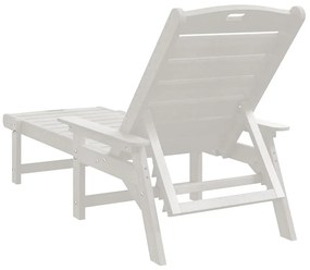 Kerti pihenő bútor 2 pcs Fehér 53 x 195.5 x 30 cm Polietilén