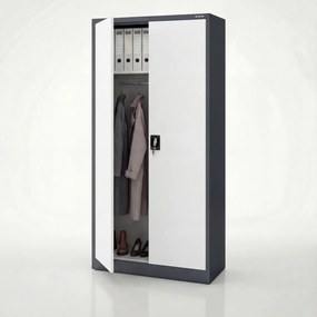 Zárható takarítószekrény antracit-fehér DAWID 900 x 1850 x 450 mm