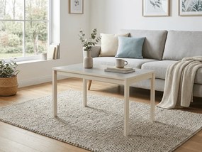 Dohányzóasztal FROST 75x40 cm, krémszínű